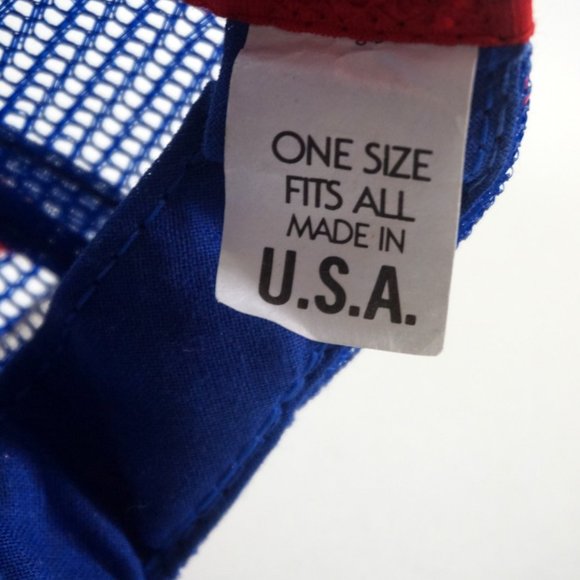 Vtg DA YOOPERS GROOPER MICHIGAN SnapBack Hat Retro Deer Camp Cap Blue Red White - Picture 3 of 5